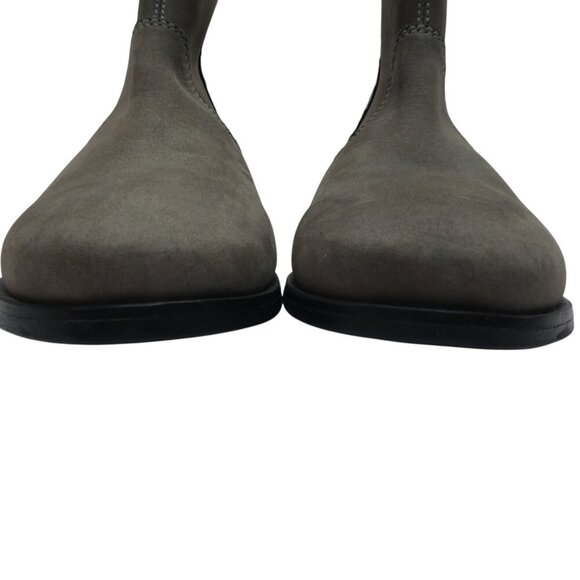 Fortress of Inca Anthropologie Taupe Gray Leather Woven Peruvian Ankle Boots - Picture 8 of 14